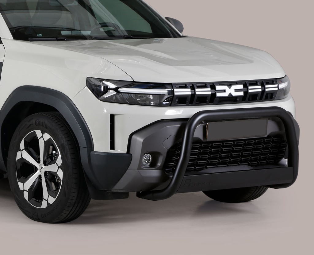 Série EUROBAR | Barre de protection avant en Inox noir pour Duster III