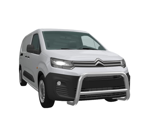 [826450] Série EUROBAR | Barre de protection avant acier inox - Berlingo | Partner | Proace City | Combo 2019