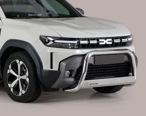 [EU 20B44] Série EUROBAR | Barre de protection avant en Inox poli miroir pour Duster III
